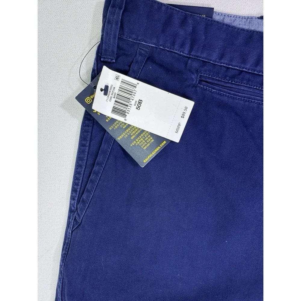 Polo Ralph Lauren Mens 50x10.5 Classic Fit Navy Blue Chino Shorts NWT Big & Tall